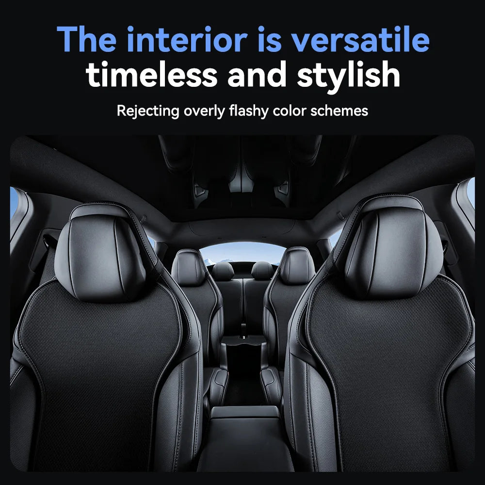 Tesla Model YL Juniper Ice Silk Seat Covers 11 Piece Set Breathable Four Season Seat Cushion Protector 6 Seat