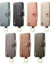 Wallet Flip Case for iPhone 16 15 Pro Max 14 Plus 16Pro 14Pro 15Pro Leather Strap Card Slots Zipper Cover