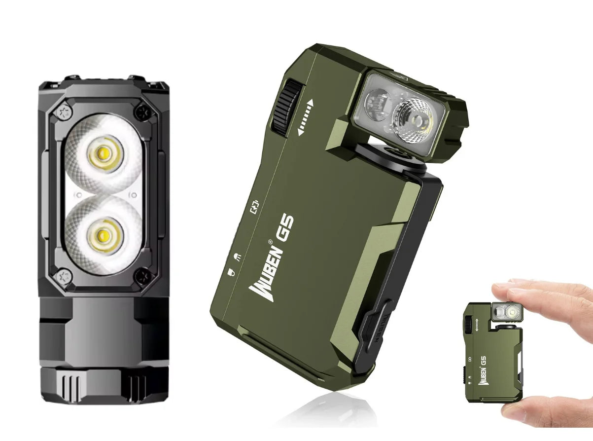 1800 Lumen Mini Flashlight And 400 Lumen Rechargeable EDC Flashlight Bundle