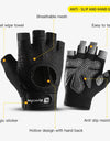 Gym Sports Fitness Cycling Gloves Pink for Men and Women Weightlifting Breathable Anti Sweat Non-Slip Half-Finger Gloves