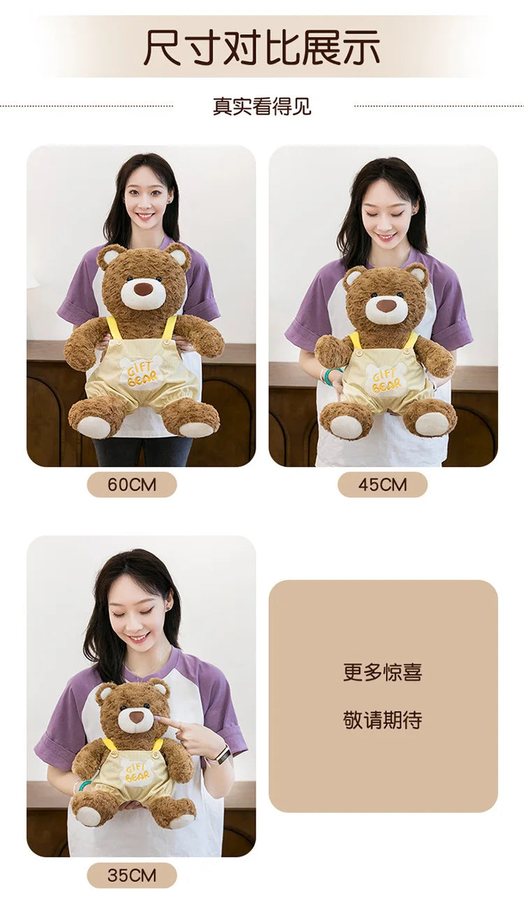 Kawaii Plush Teddy Bear Sitting Posture Stuffed Doll Soft Cute Cuddly Toy for Kids Birthday Xmas Gift Large Small Size Wholesale
