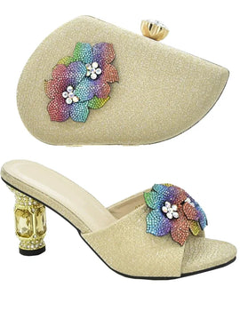 Italian Design High Heels Shoes and Bag To Match Nigerian Shoes and Bag Set Ladies Party Shoes and Bag Wedding Party Pumps