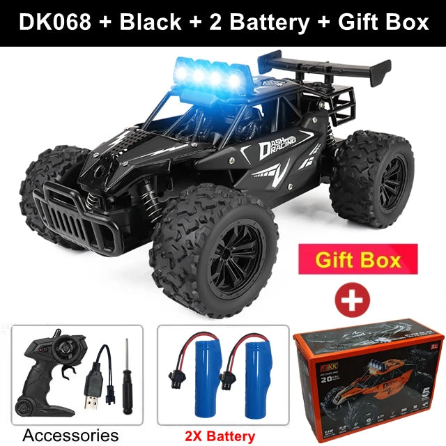 Remote Control Car RC Drift Racing 1:16 Vehicle Off Road Alloy 2.4G Radio High-Speed Trucks With LED Light Climbing Gift Toy