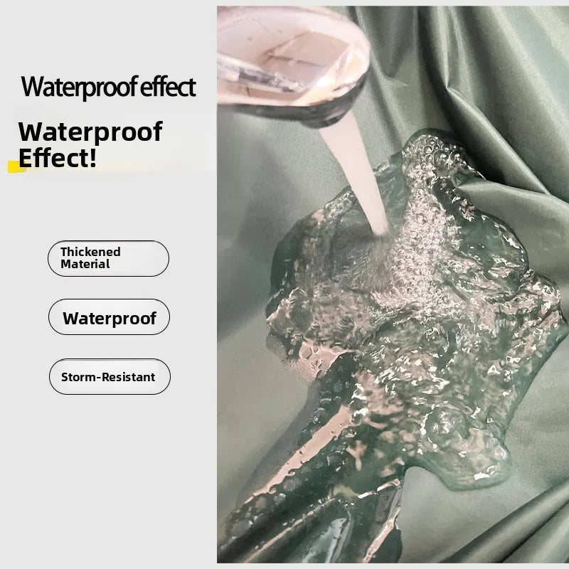Waterproof Cycling Rain Poncho with Drawstring Hood for Outdoor Work