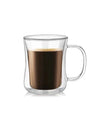 220/300/400ml Double Wall Glass Espresso Cups Clear Coffee Mug With Handle For Hot Cold Beverage Milk Juice Drinkware Set