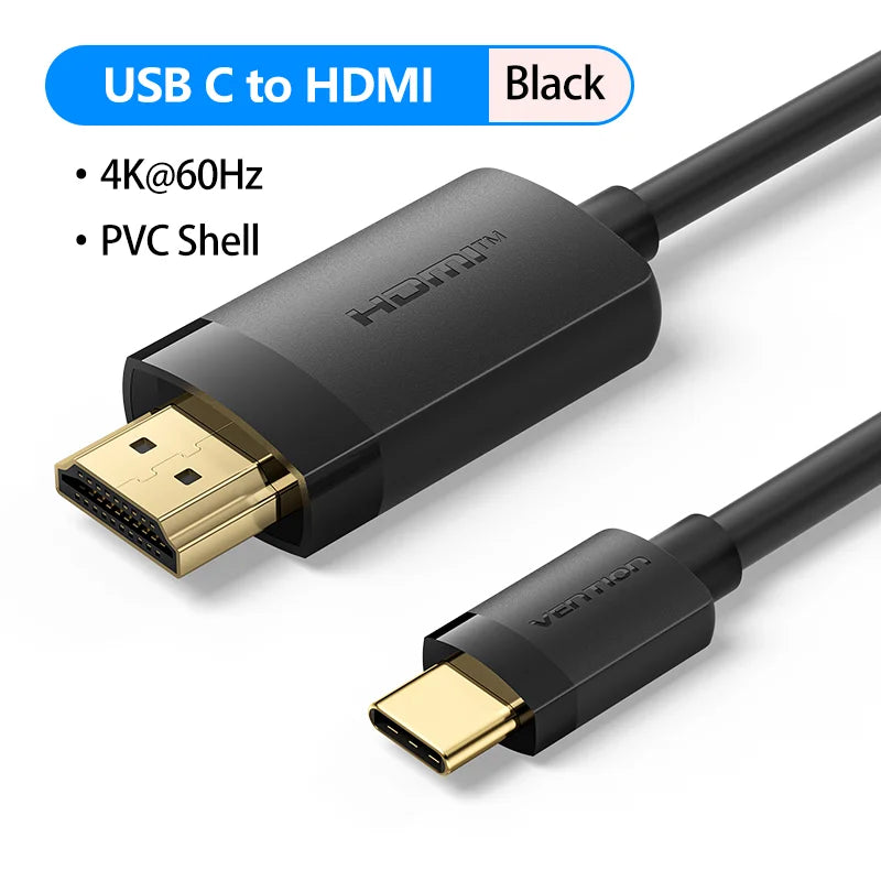 USB C to HDMI 4K USB Type C to HDMI Cable for Tablet Laptop TV Macbook Pro iPad Pro Samsung Galaxy Xiaomi USB C Cable