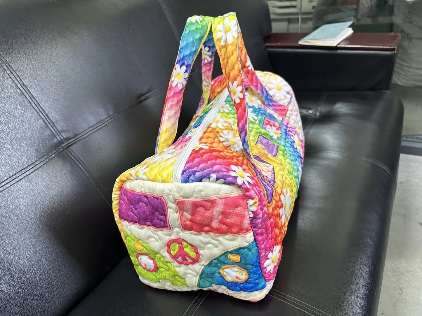 3D Bus Print Travel Duffle Bag Yoga Handbag