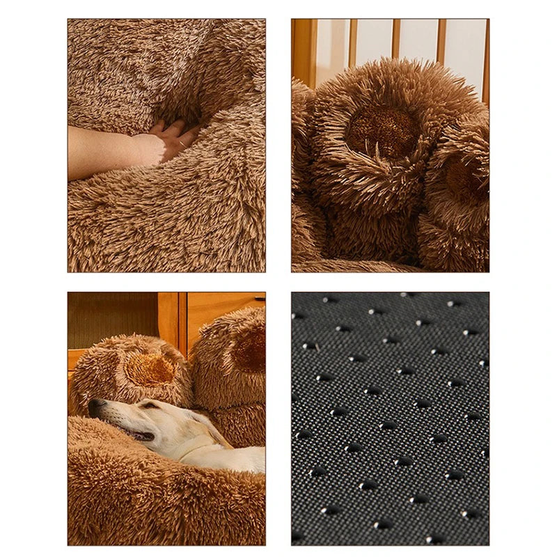 Winter Plush Pet Sofa Bed for Dogs and Cats