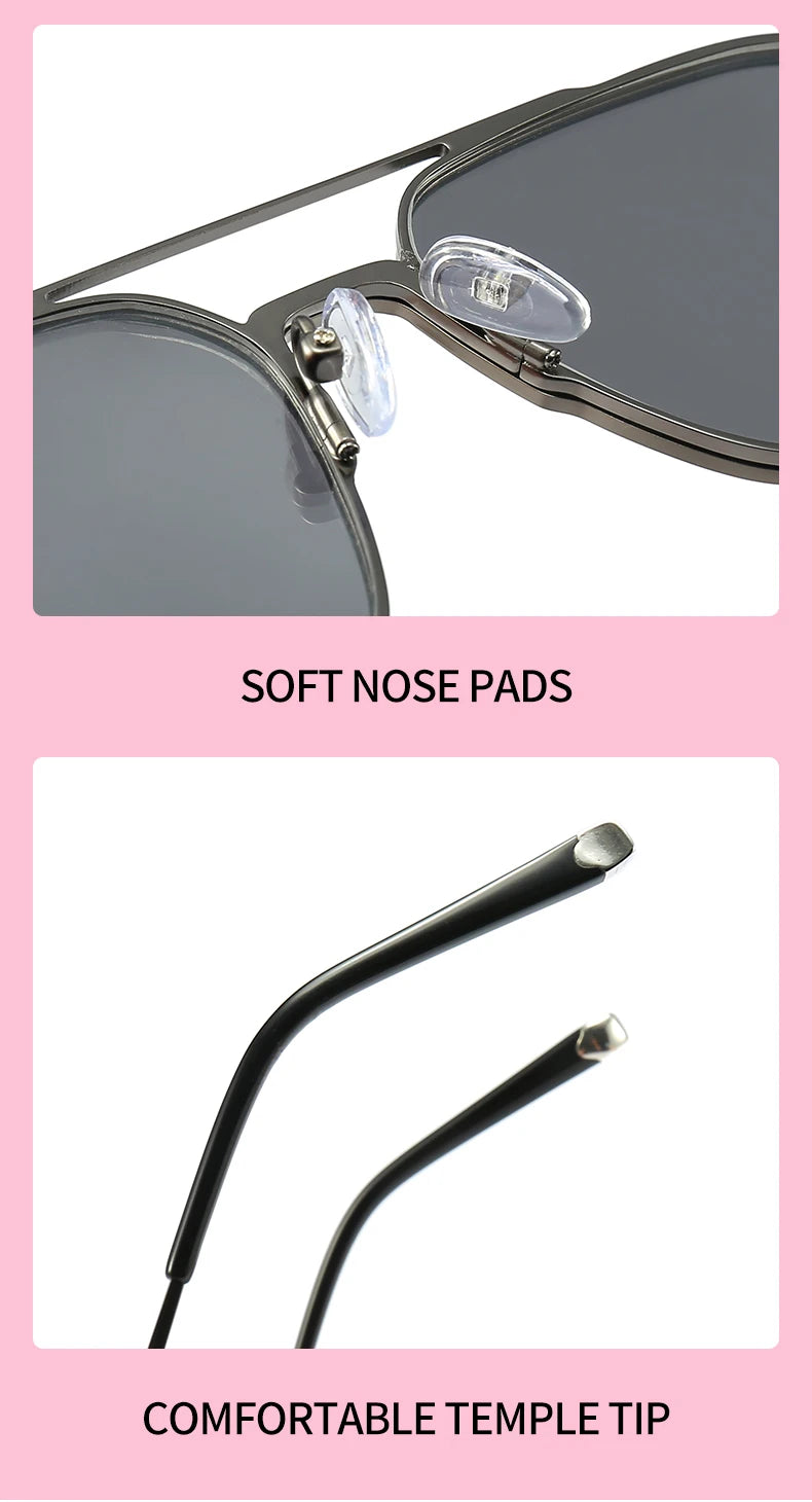 Titanium 3 In 1 Magnetic Clip On Polarized Sunglasses UV400 Optical Computer Glasses for Men Women