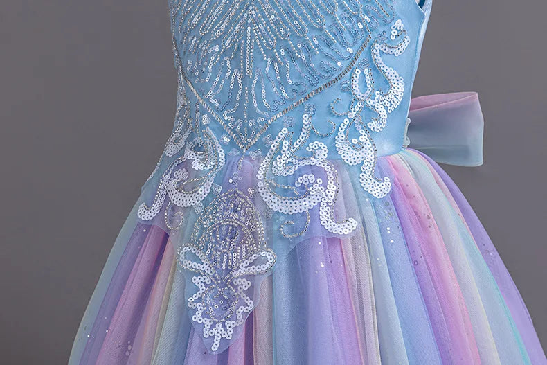 Girls Princess Ball Gown Fluffy Tulle Puffy Dress for Birthday Christmas Pageant Flower Girl Wedding Dress