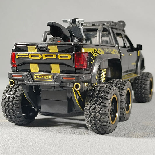 1:28 F150 Off Road Pickup Truck Alloy Diecast Model Car High Simulation Collections Home Trendy Toy Birthday Gift For Friend Boy