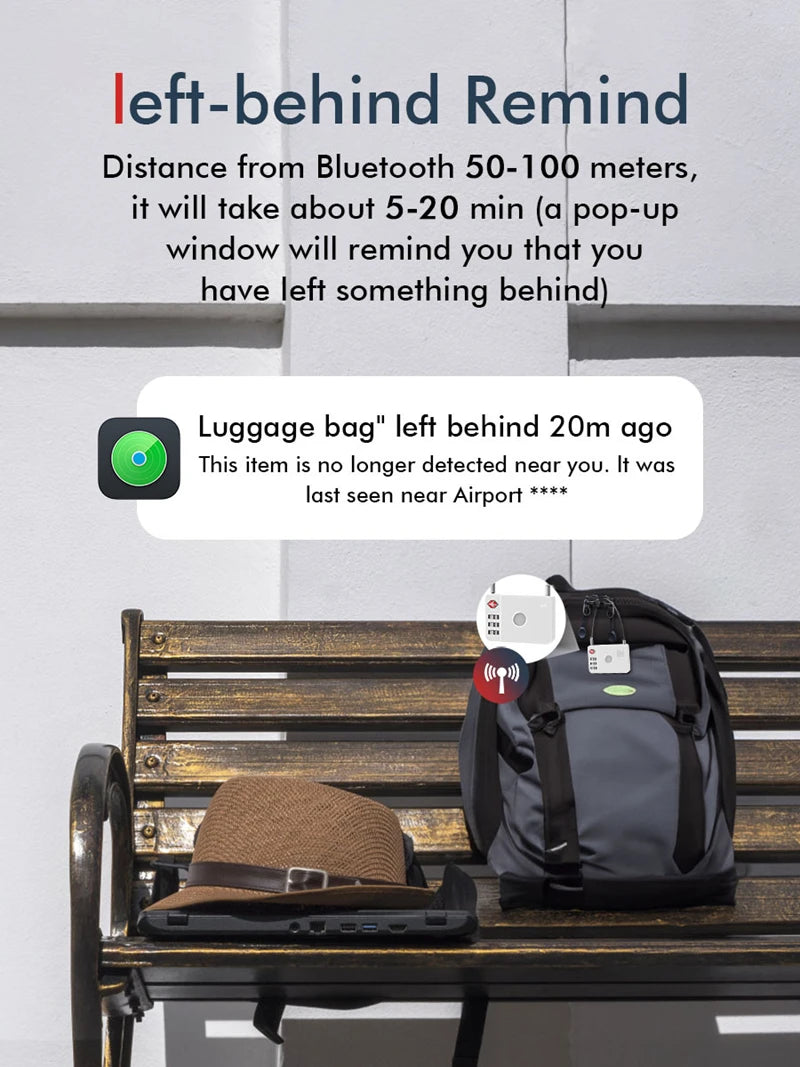 MiTag Smart Anti Lost Tracker For Apple Find My Bluetooth Global Position Systm Locator Ideal MFi Certified For Suitcases Wallet Travel Daily Use