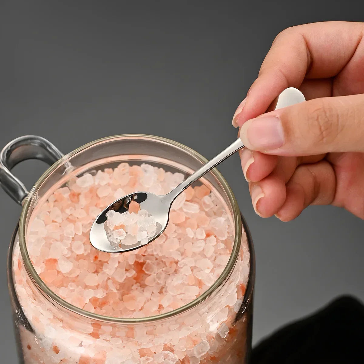 Small Gold Korean Spoon Mini Stainless Steel Soup Spoon Multi-purpose Tableware for Dessert Seasoning Coffee Cake Gift