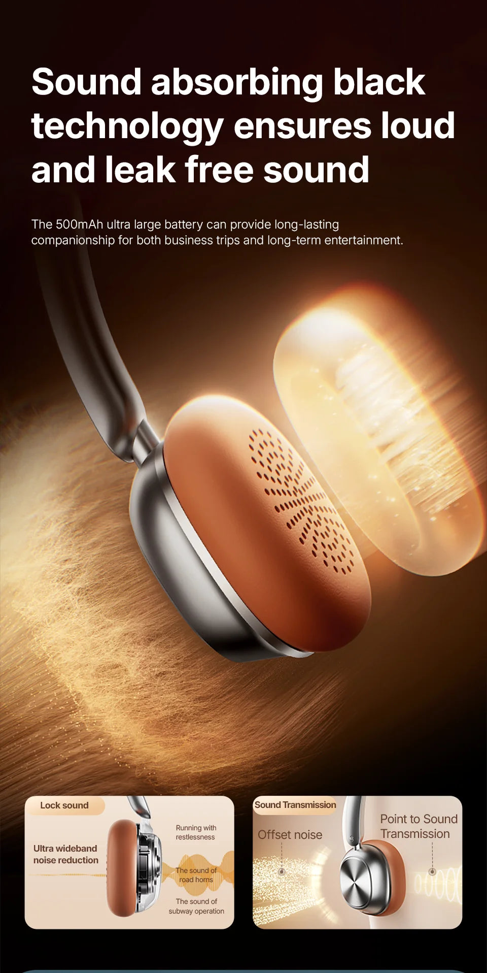 D20S Retro Headband Headphones Bluetooth 5.4 Sport Earbuds HiFi Sound Noise Cancelling Headband Earphones for Running