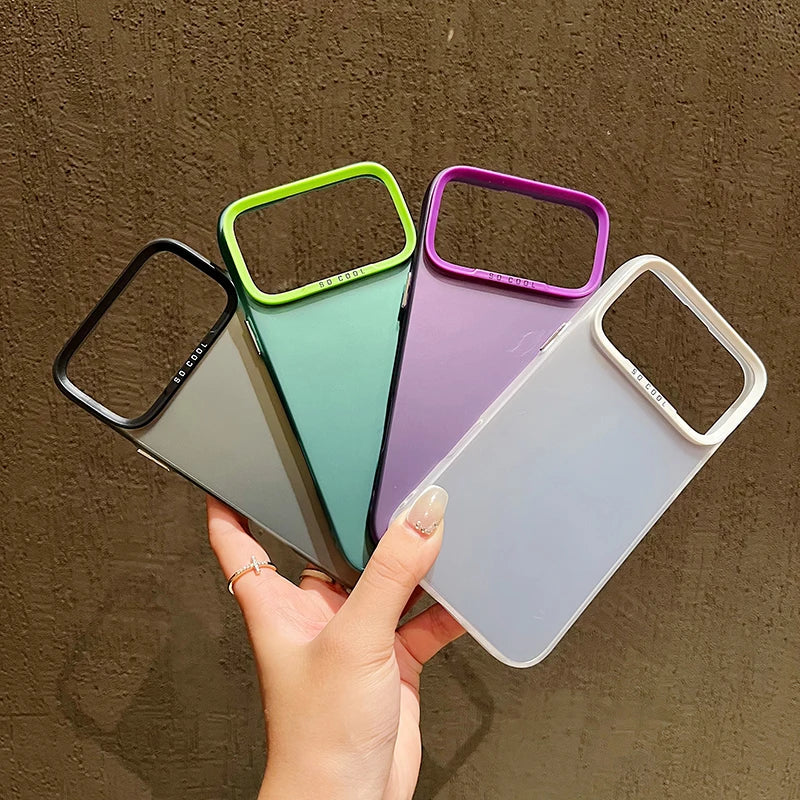 Luxury Plain Matte Colored Phone Case For iPhone 17 16 15 14  16E 17 Air SE2 Shockproof Cover