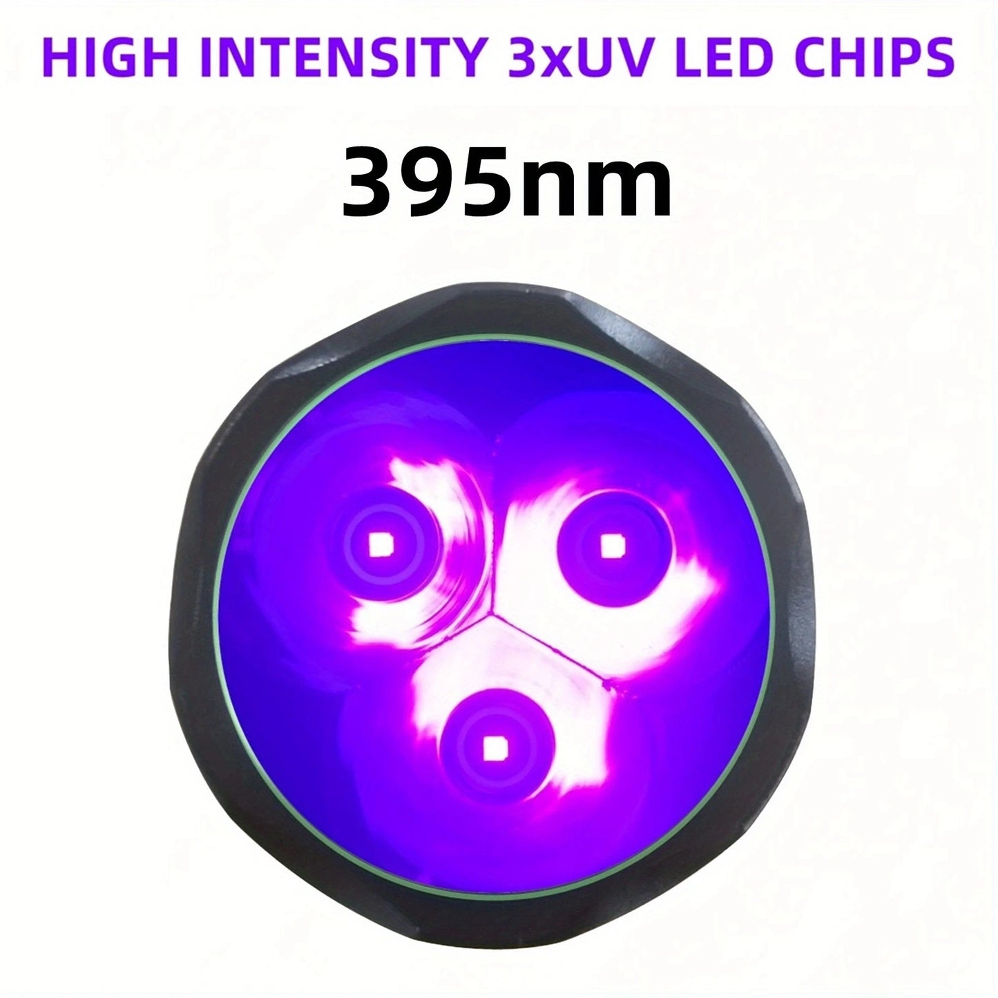 60W 365nm 395nm UV LED Blacklight Flashlight