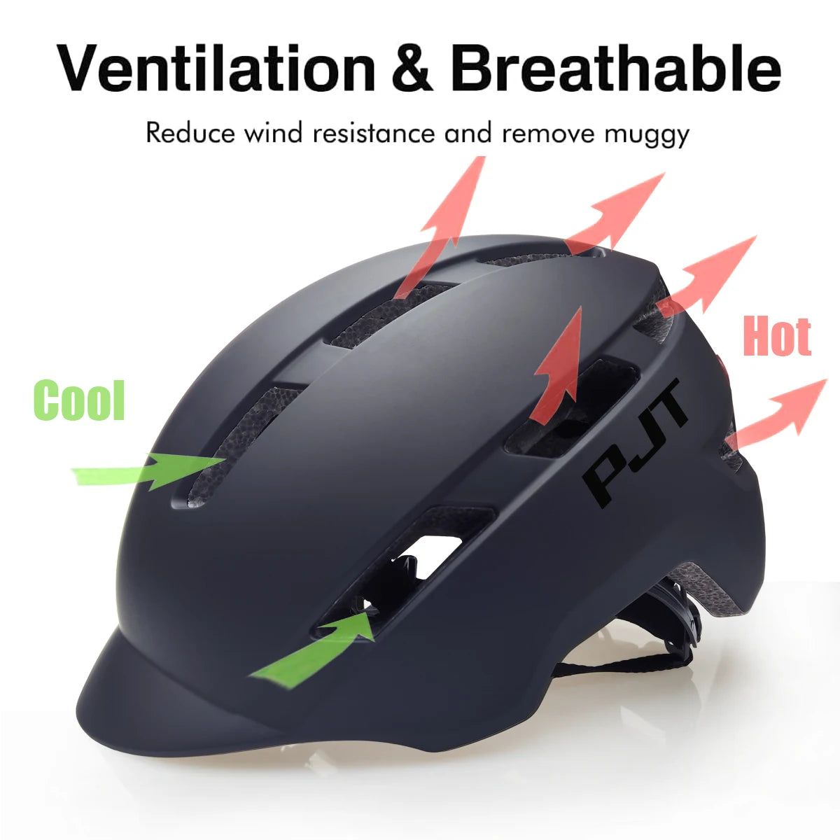 Rechargeable LED Cycling Helmet For Road Mountain Bike And Electric Scooter