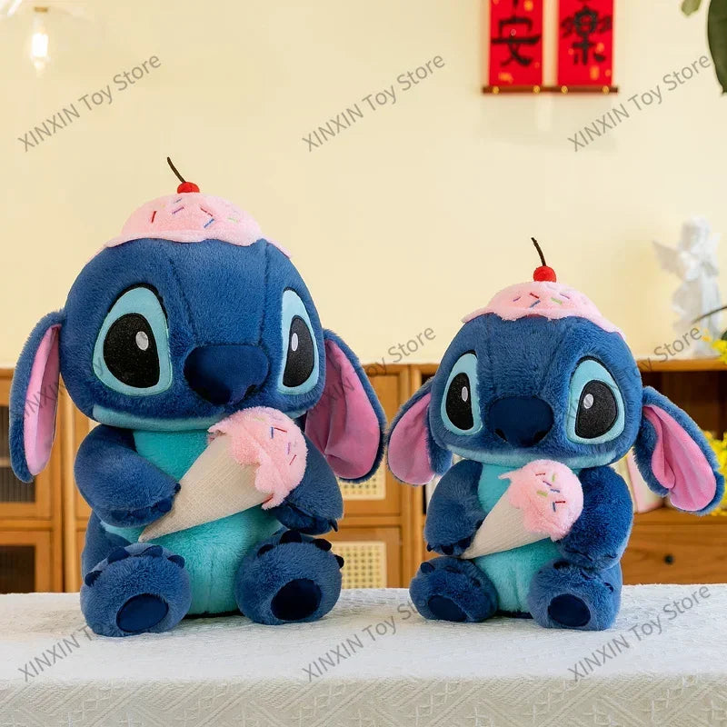 70cm Disney Ice Cream Lilo&Stitch Plush Toys Kawaii Big Size Stitch Stuffed Dolls Soft Pillow Cartoon Anime Kids Birthday Gifts
