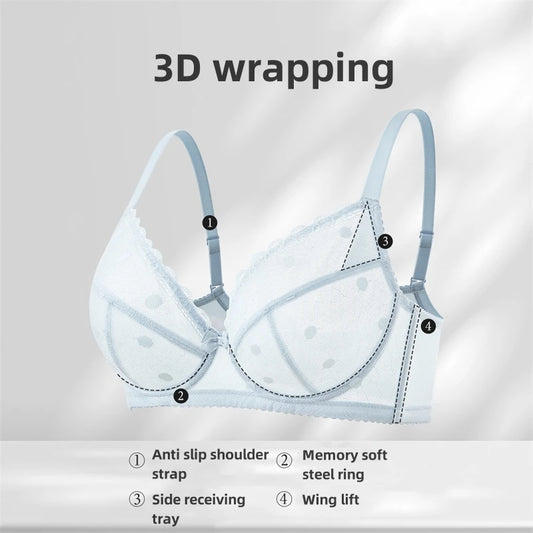 Womens Lace Underwire Minimizer Push Up Bra