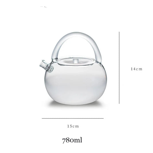 780ml Japanese Style Glass Teapot With Filter Cloud and Mist Tea Pot Can be Electric Pottery Stove Kettle Brewing Tea Set