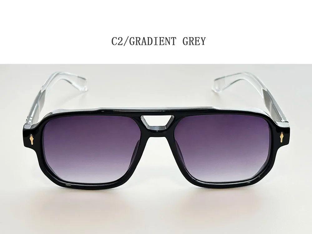 Vintage Square Sunglasses With UV400 Protection