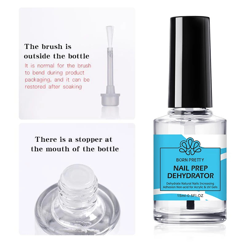 15ml Nail Primer Nail Prep Dehydrate Base Top Coat Gel Nail Polish No Need Of UV LED Lamp Nail Art Varnish Manicure