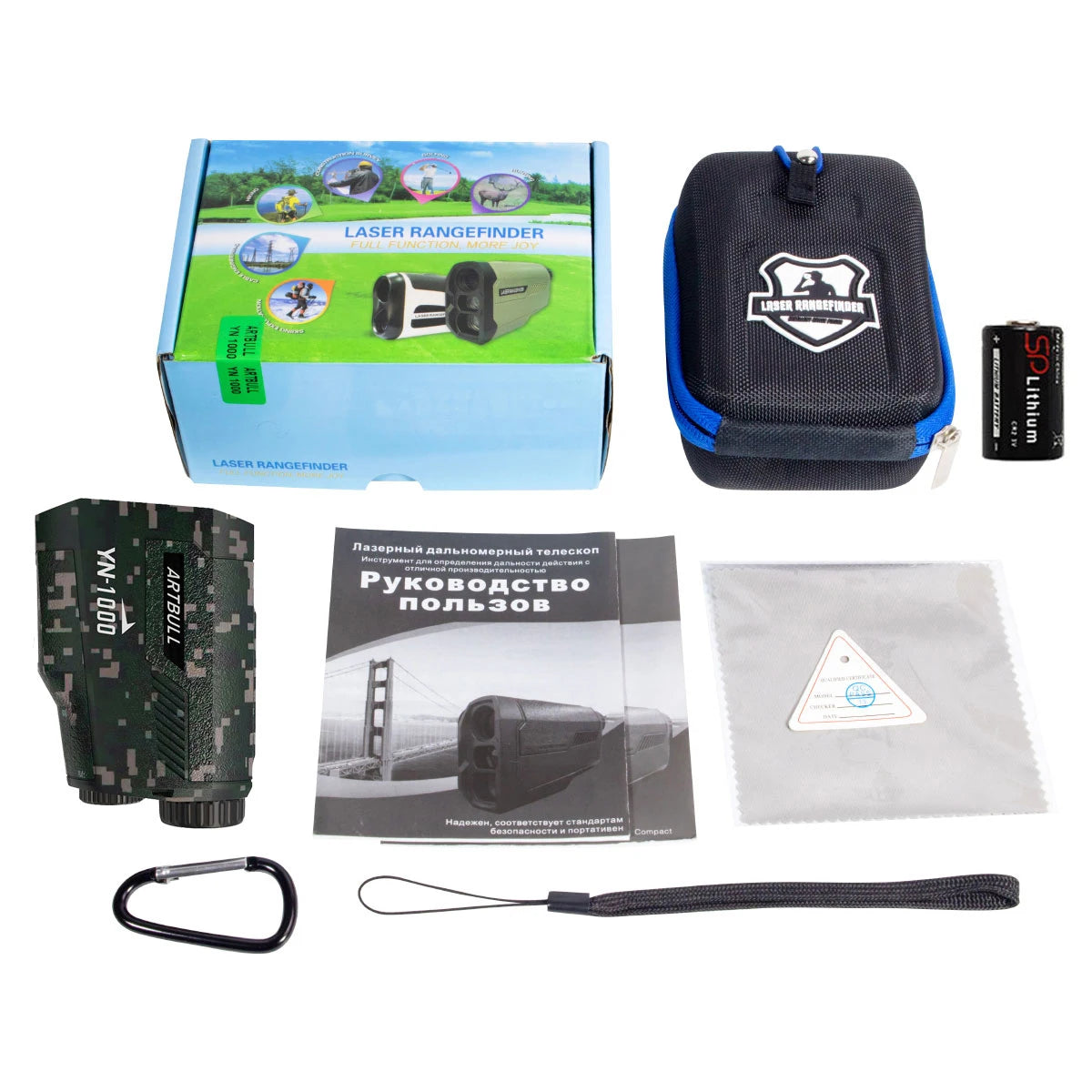 6X Golf Laser Rangefinder 1000m With Slope Compensation And Flag Lock