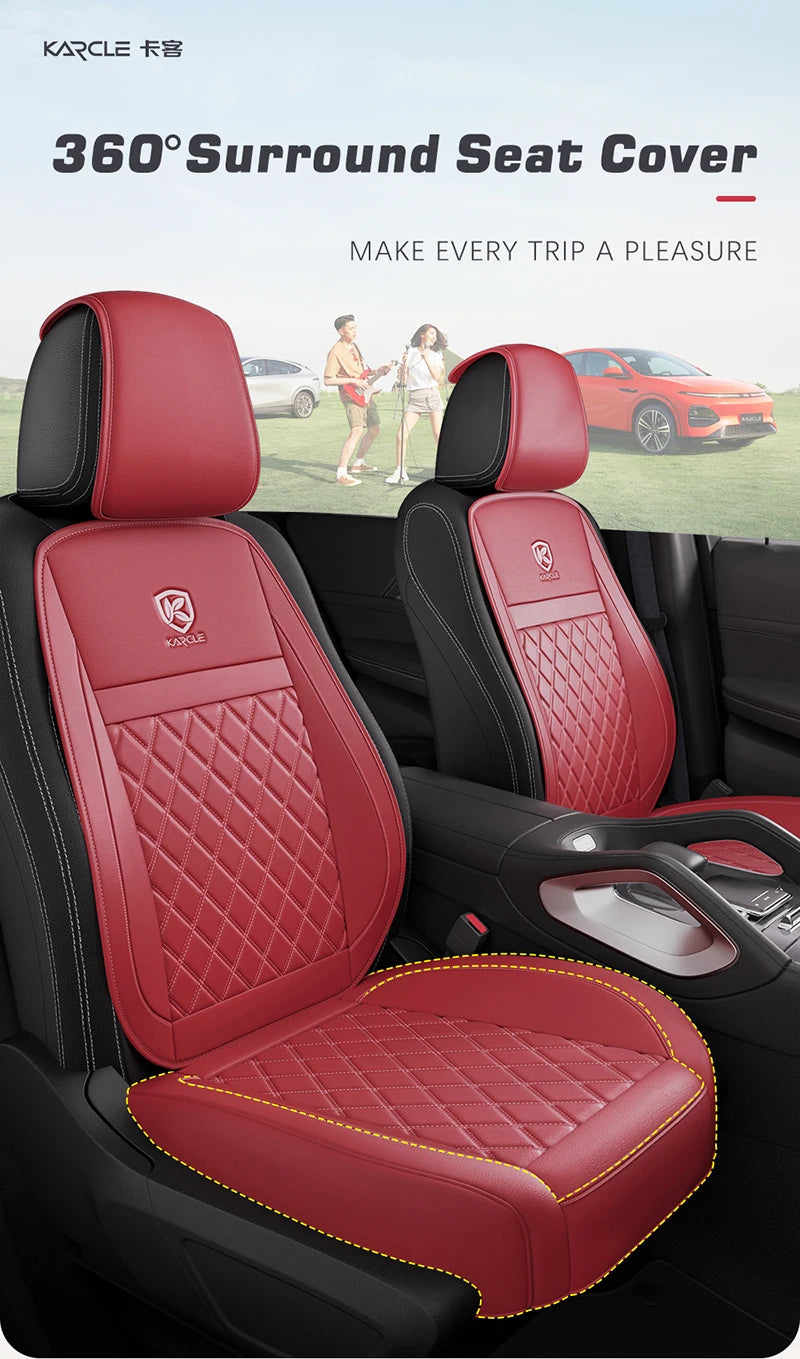 Leather Car Seat Covers Universal PU Cars Seat Cushion Cover Automobiles Seat Protector Waterproof Car Chair Pad Mat