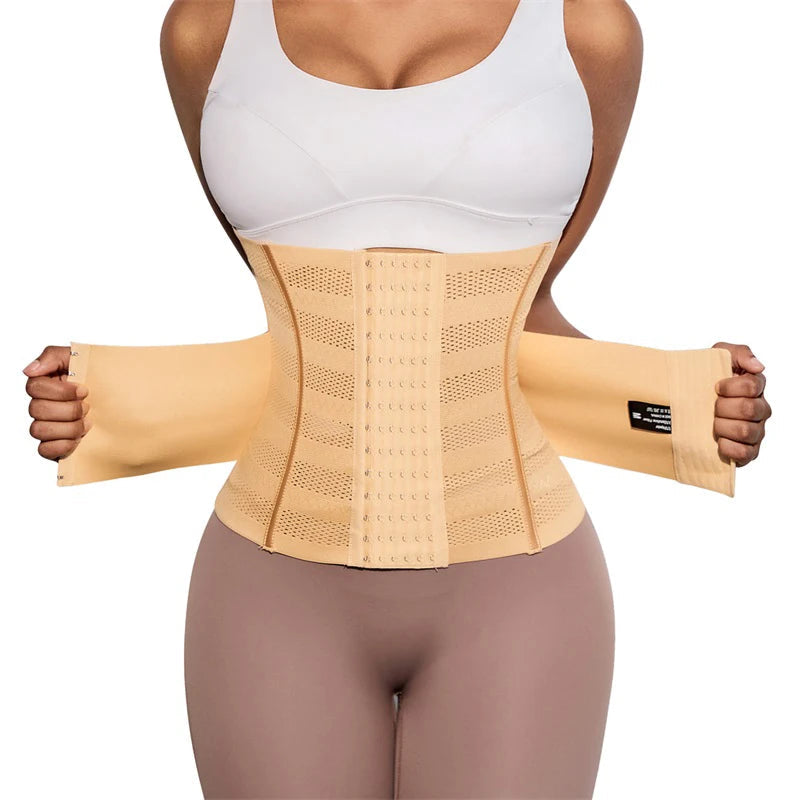 Double-Layer Waist Trainer Belt for Women – Slimming Tummy Wrap & Workout Shapewear