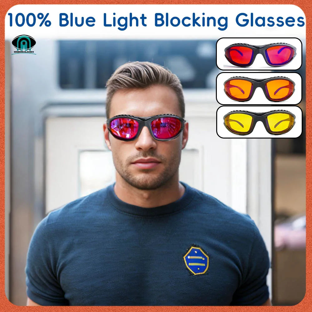 100% Anti Blue Light Blocking Goggles Glasses Anti fatigue Glasses  Gaming Eyeglasses Computer Reading