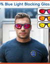 100% Anti Blue Light Blocking Goggles Glasses Anti fatigue Glasses  Gaming Eyeglasses Computer Reading