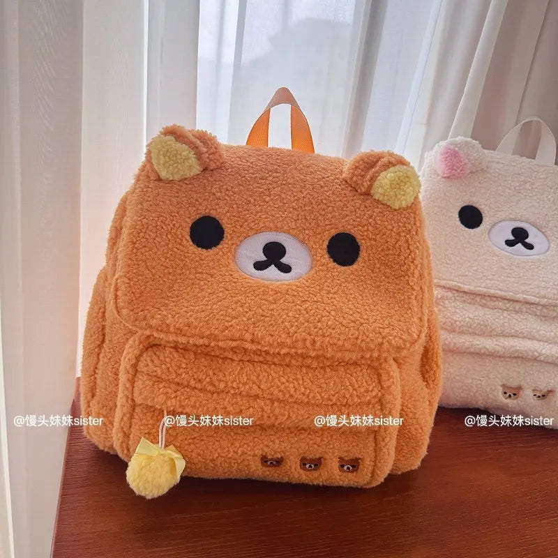 Kawaii Bear Plush Backpack Soft Travel Shoulder Bag