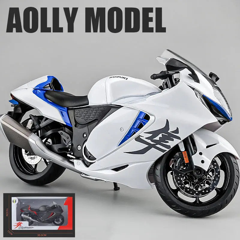 Diecast Suzuki Hayabusa GSX1300R Motorcycle Model 1 to 9 Scale