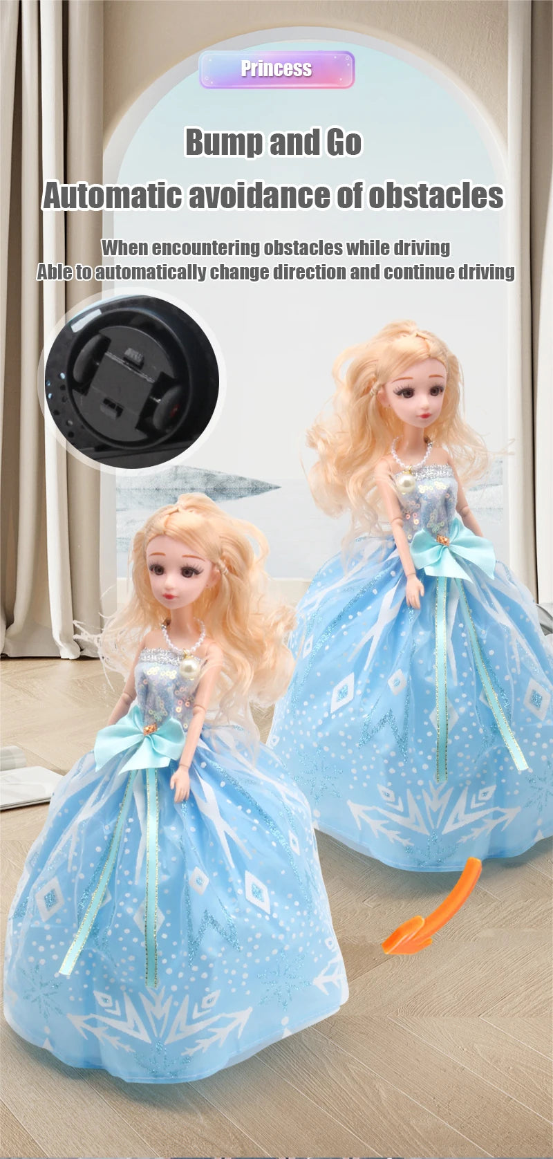 12 Inch/31 Cm Electric Universal Walking Doll With Music And Dance, Wedding Dress Princess