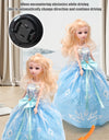 12 Inch/31 Cm Electric Universal Walking Doll With Music And Dance, Wedding Dress Princess