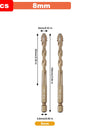 Hex Masonry Drill Bits 1/4 Shank Titanium Steel Metal Cross Drill For Glass Ceramic Concrete Brick Hard Drill Bit Tool