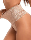 Women Lace Thong High Waist Party Underwear Tummy Control Slimmer Panties Seamless Invisible Shaper Panty Cincher