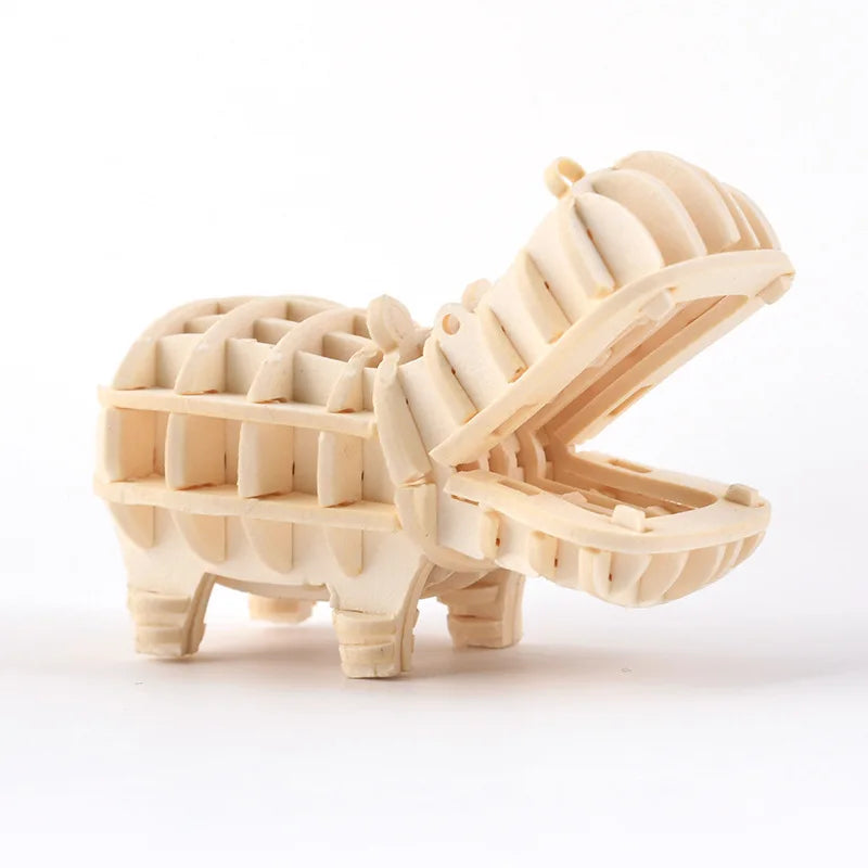 3D Wooden Puzzle Toys for  Adults Teens Animal Assembly Kit Decoration Animal Puzzle Games Home Office Creative Ornament