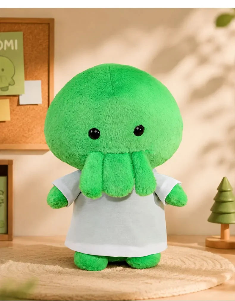 Cute Green Octopus Plush Toy With White Shirt
