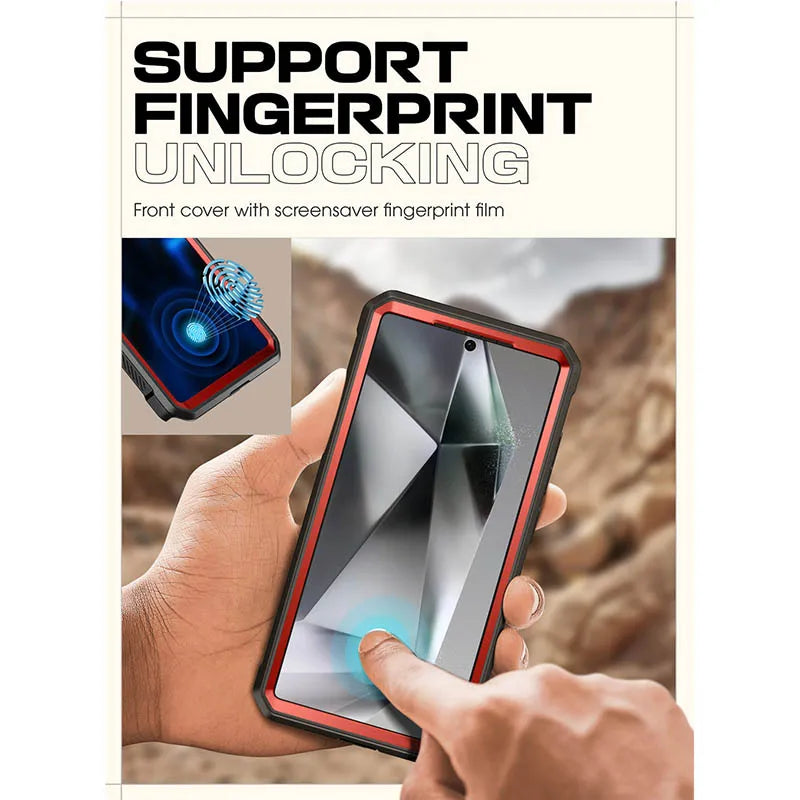 For Samsung Galaxy S25 Ultra Case UB Pro Full-Body Dual Layer Rugged Belt-Clip Phone Case with Built-in Screen Protector