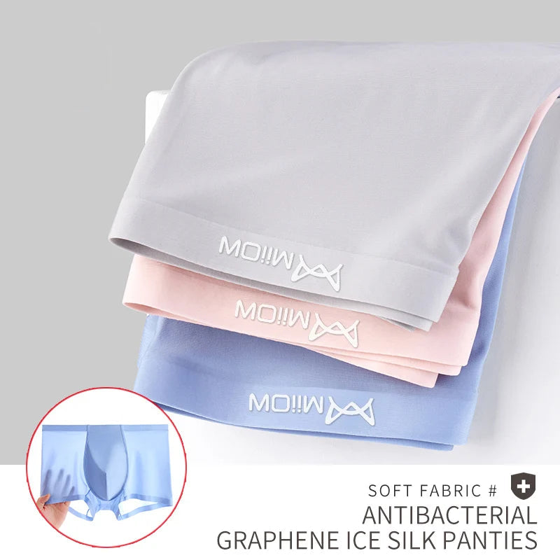 3-Pack Men’s Ice Silk Breathable Transparent Briefs – Thin & Lightweight
