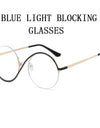 Round Sunglasses Women Rimless Blue Light Blocking Fashion Glasses