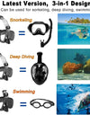 Underwater Snorkeling Half face Face  Swimming Mask Set Scuba Diving Respirator Masks Anti Fog Safe Breathing for Adult