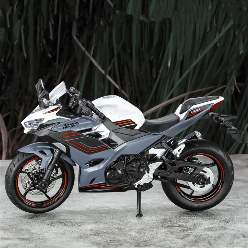 Diecast Kawasaki Ninja 400 Racing Motorcycle Model 1 to 12 Scale
