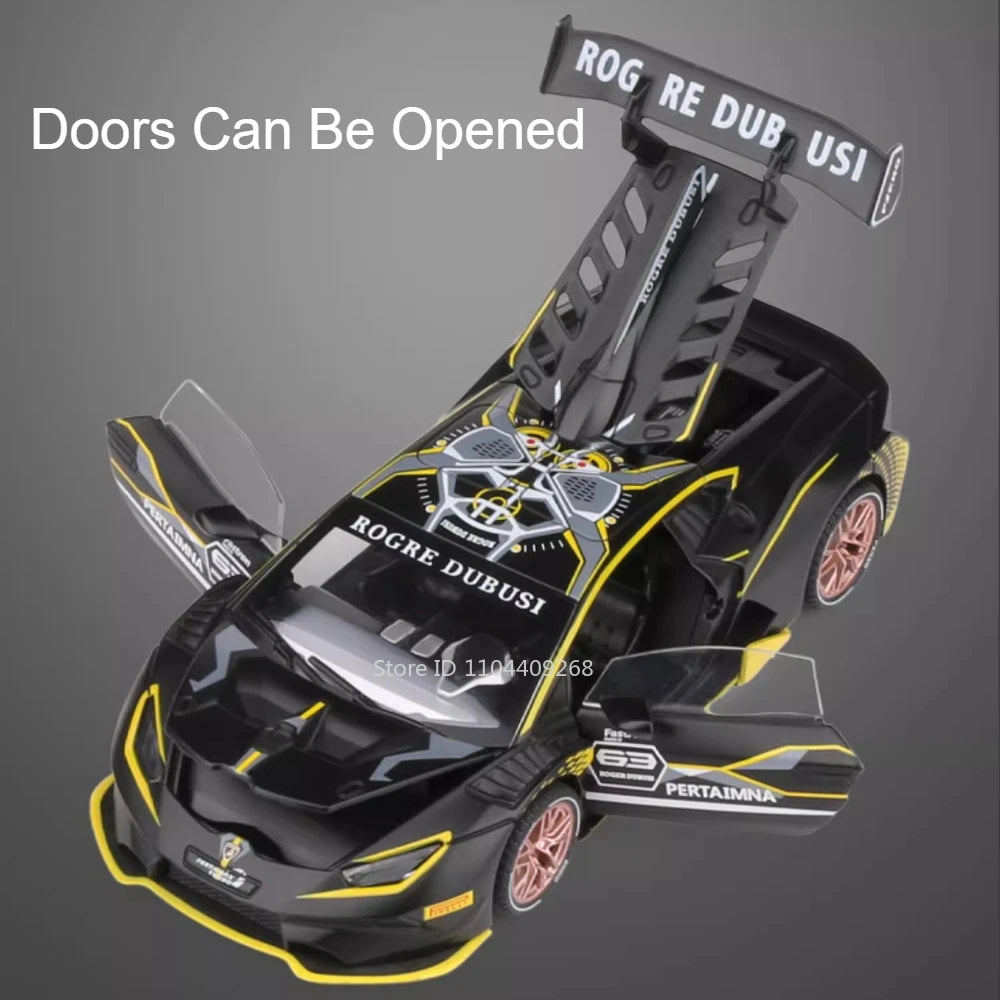 1:32 Scale Lambor Huracan ST EVO Sian Sports Car Model Toy Sound Light Pull Back Simulation Supercar Models Collection Gift Boy