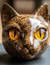 Room Embellishment Finish Home Decor Amber Eyes Black Cat Figurine Resin Ornament Halloween Office Bookshelf Decor