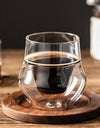 120/130ml Double-layer Glass Cup Hanging Ear Espresso Coffee Cup Anti-scalding Milk Party Brandy Wine Teacup Clear Mug