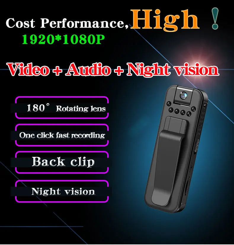 With Wifi Mini Camera Night Vision Portable Small Digital Video Recorder Police BodyCam Miniature Camcorder 1080P
