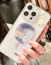 Magsafe Magnetic Transparent Cartoon Rose Flower Phone Case iPhone 16 15 14 Pro Max 16 Plus Wireless Charge Clear Funda