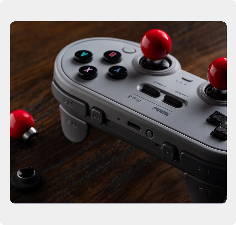 Wireless Gaming Controller with TMR Joysticks and Swappable Buttons for Nintendo Switch and PC